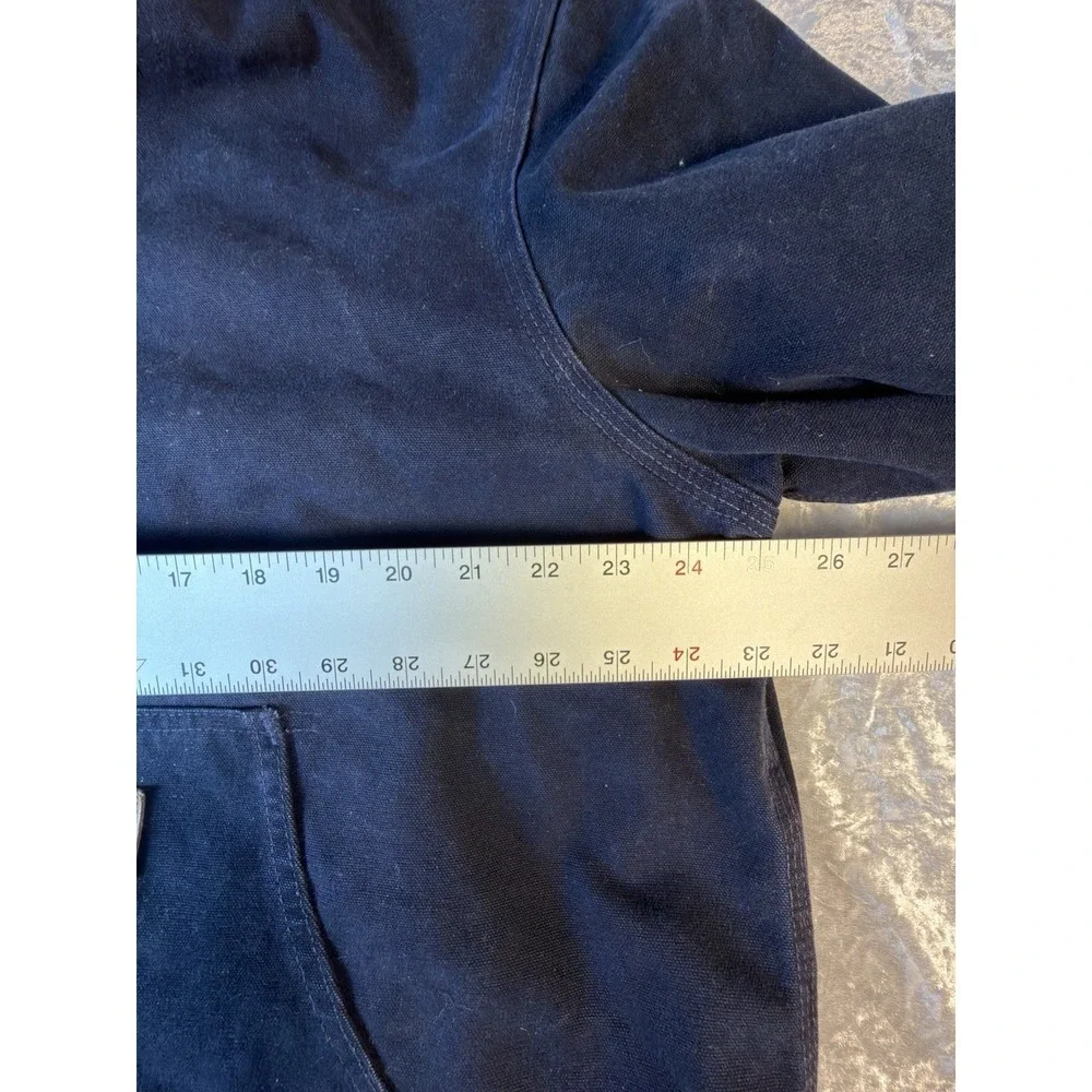 Carhartt J140 Active Jacket Large‎ Regular MDT Blue Hooded Duck Canvas Workwear